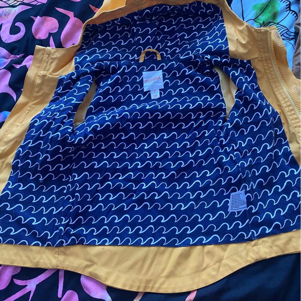 Yellow toddler rain coat